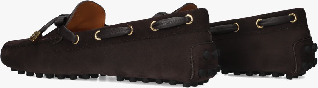 bruine tod's mocassins gommino 22 lacc. tubolare