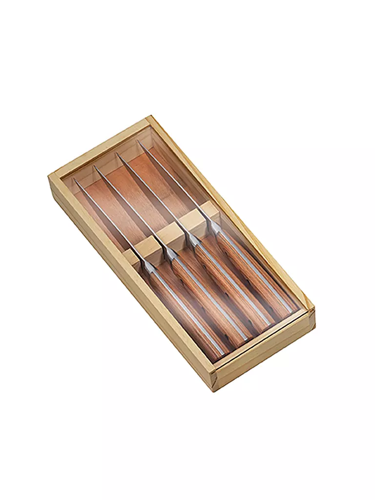 ZASSENHAUS Steakmesser Set 4er Pakkaholz braun