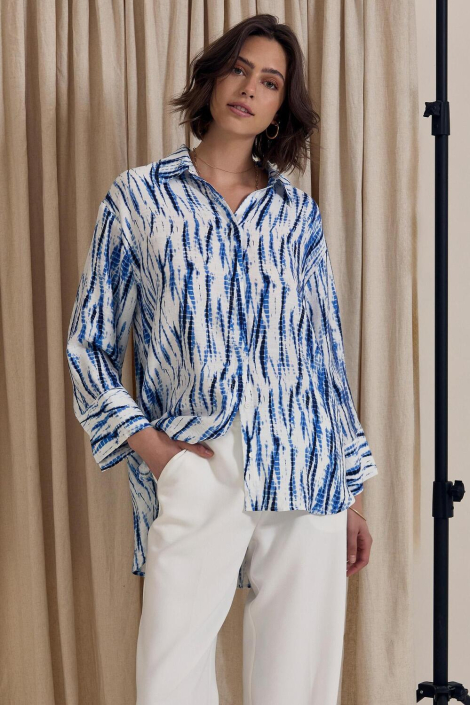Peppercorn blauwe dames blouse