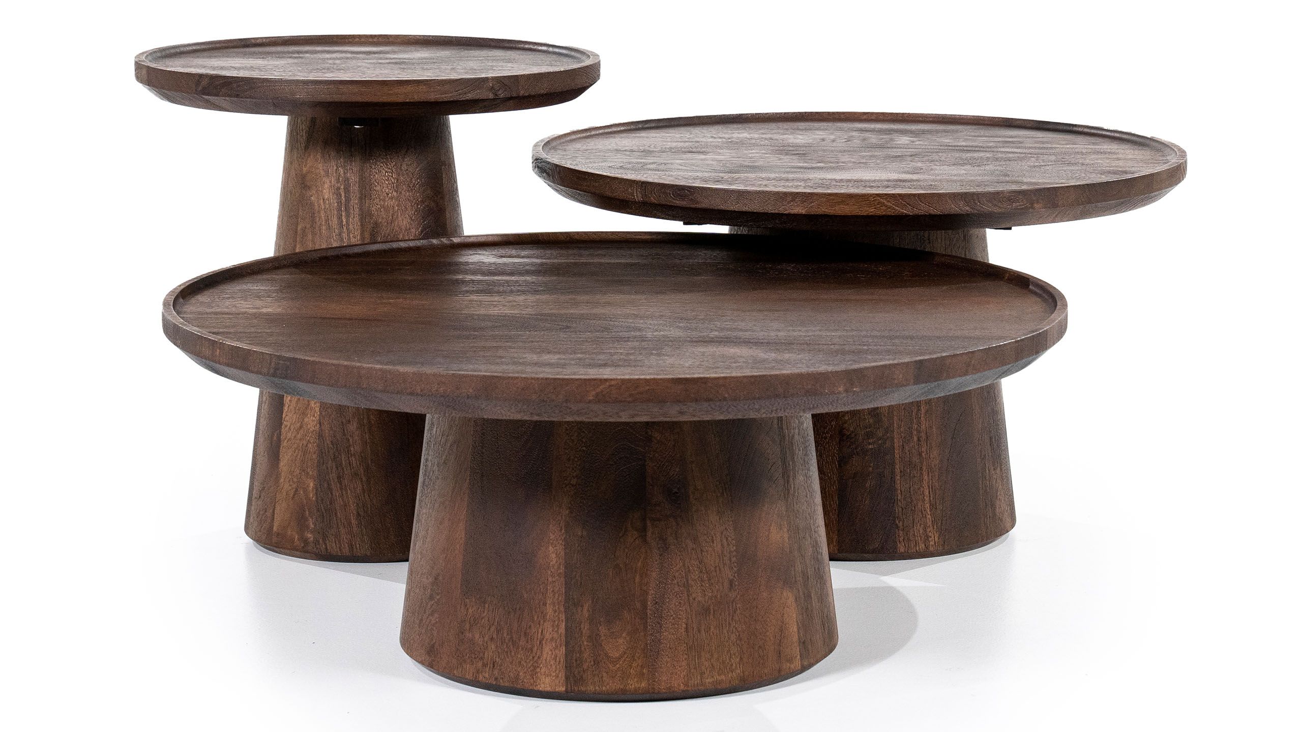 Salontafel 95654 - bruin Ron ⌀80  x H32 cm