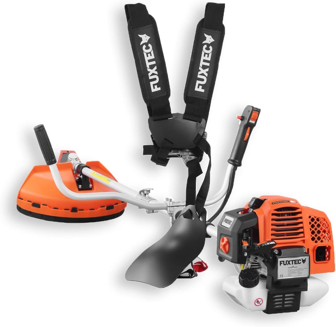 FUXTEC Benzin Motorsense – 2in1 Multitool Trimmer FX-MS162 mit 62cc 3,5PS Leistung, 2-Takt - Profi-Tragegurt Rasentrimmer, Freischneider fs Faden – Easy Starter