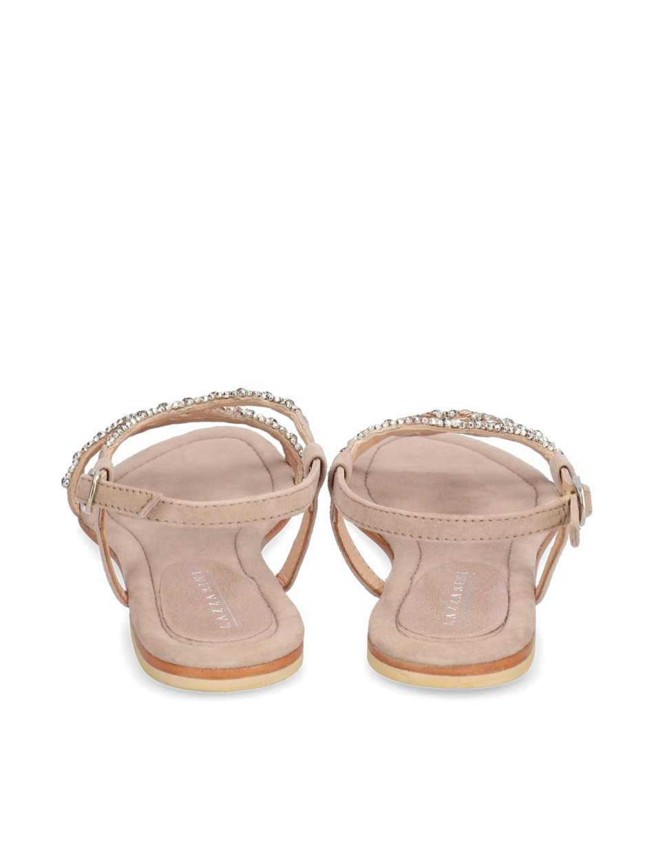 Veloursleder Sandale