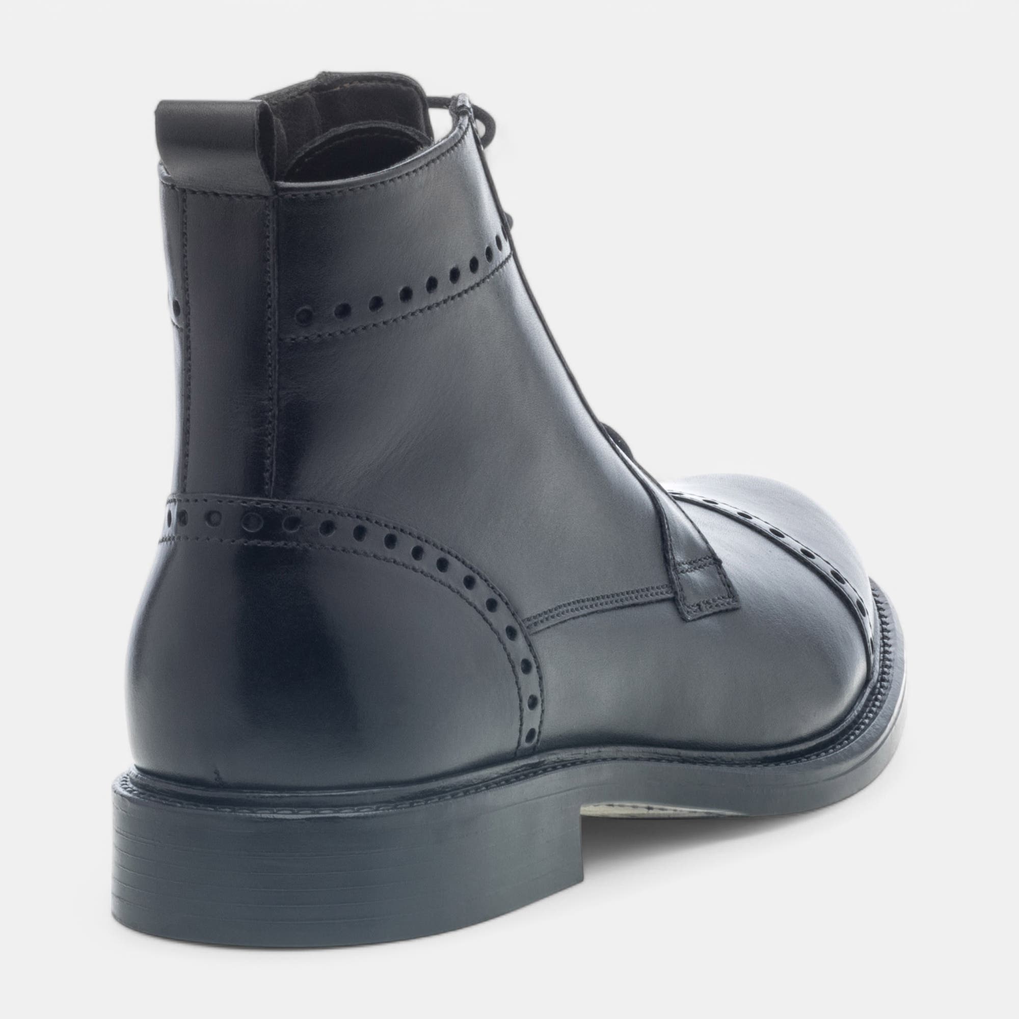 Bottines Homme en cuir noir