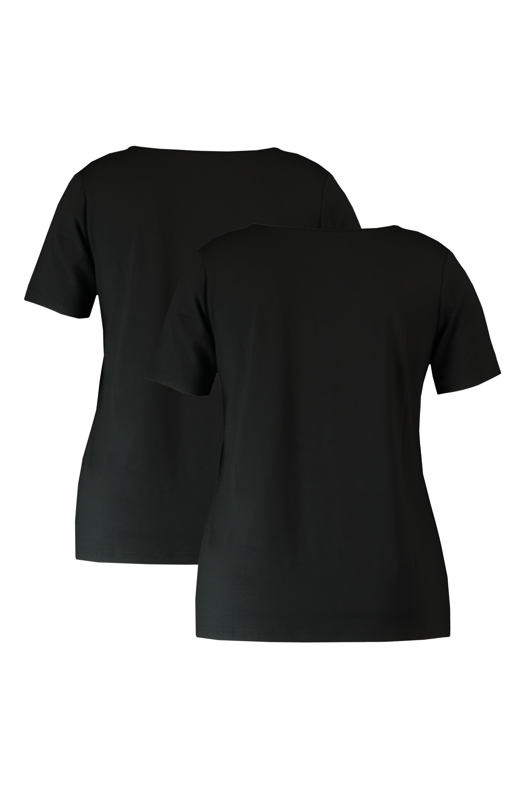 2-pack T-shirts met V-hals Zwart