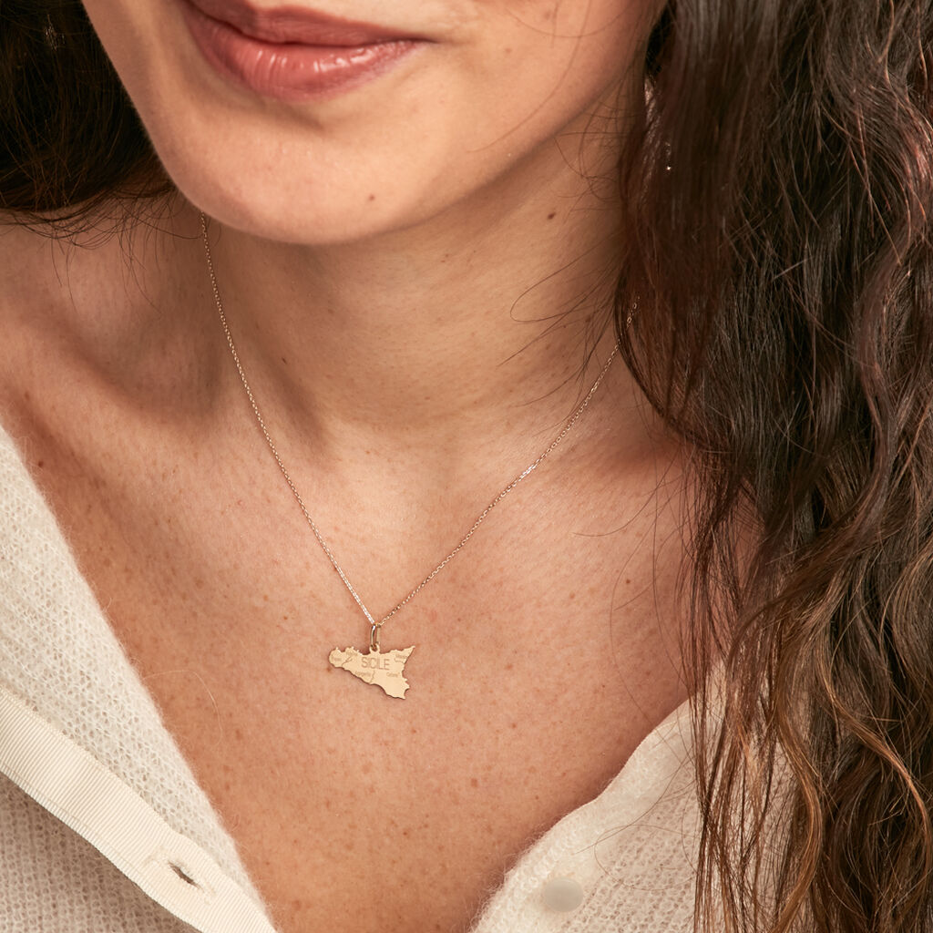 Pendentif Gaietana Sicile Or Jaune