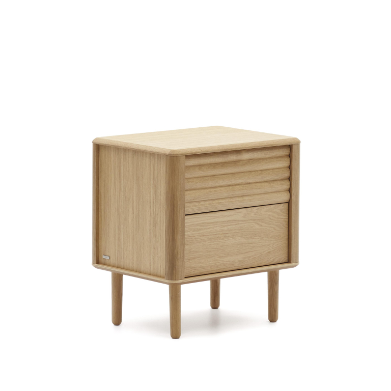 Kave Home Lenon nachtkastje 55x50 eiken