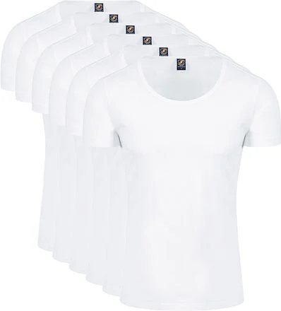 Suitable Otaru T-Shirt Brede Ronde Hals Wit 6-Pack 145-2 O 95/5 Otaru kopen