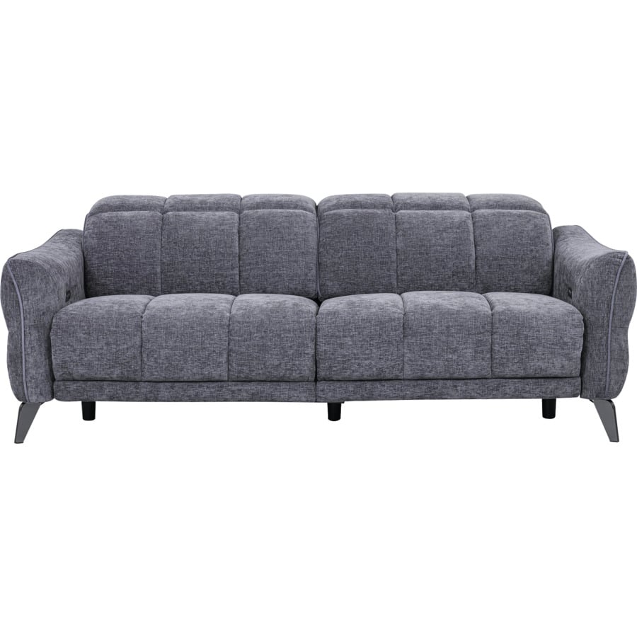 2er-Sofa Cosmo Stoff dunkelgrau, Relaxfunktion