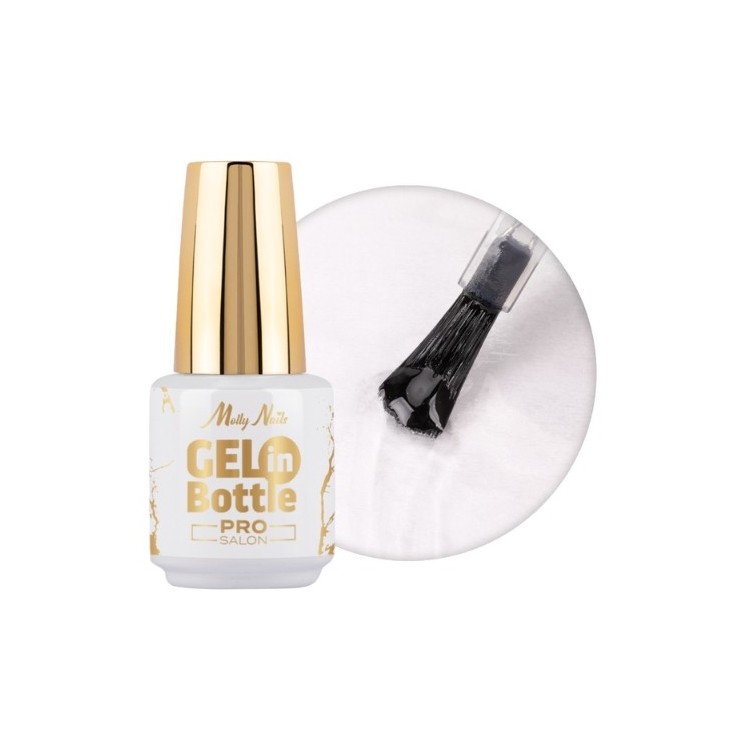 MollyLac Pro Salon Gel in der Flasche Nagelgel in der Flasche mit Multifunktionspinsel Clear 15 g