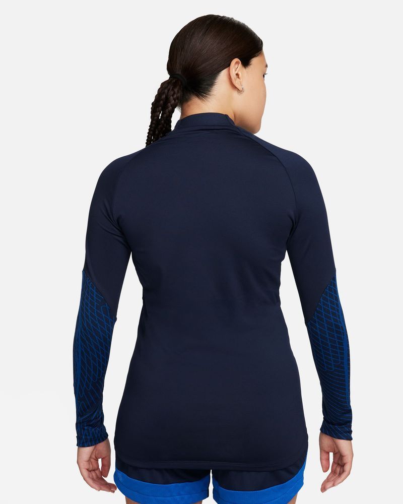 Haut d'entrainement 1/4 Zip Nike Strike 23 Bleu Marine & Bleu Royal pour femme