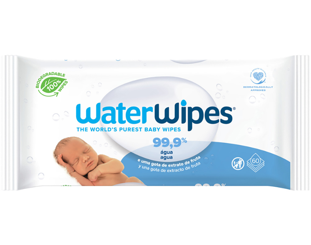TOALHITAS BÉBE WATERWIPES BIODEGRADÁVEIS 60UN