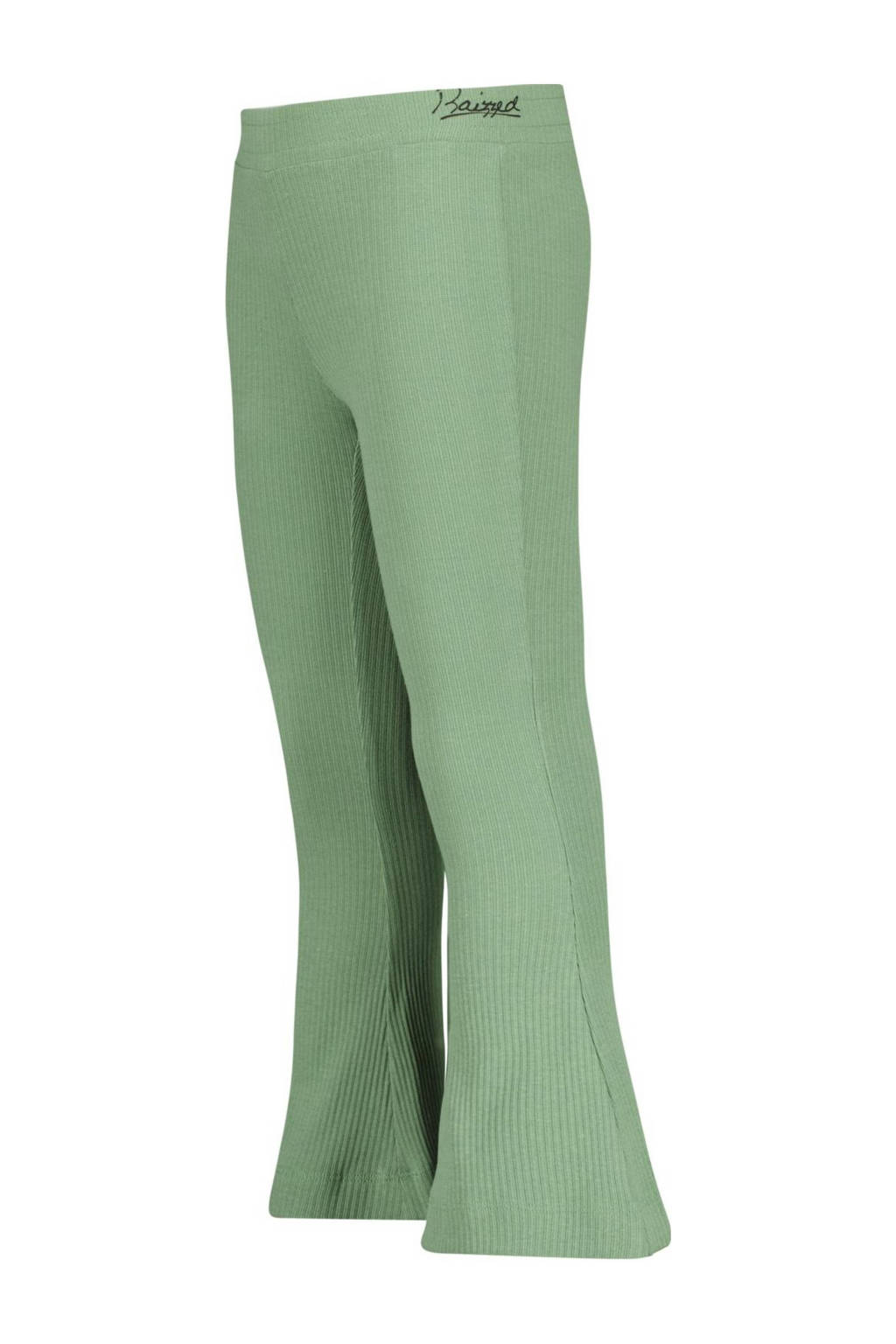 Raizzed flared broek Porto lichtgroen