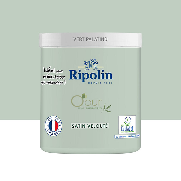 Testeur peinture intérieure Ripolin O'Pur vert palatino satin 75ml