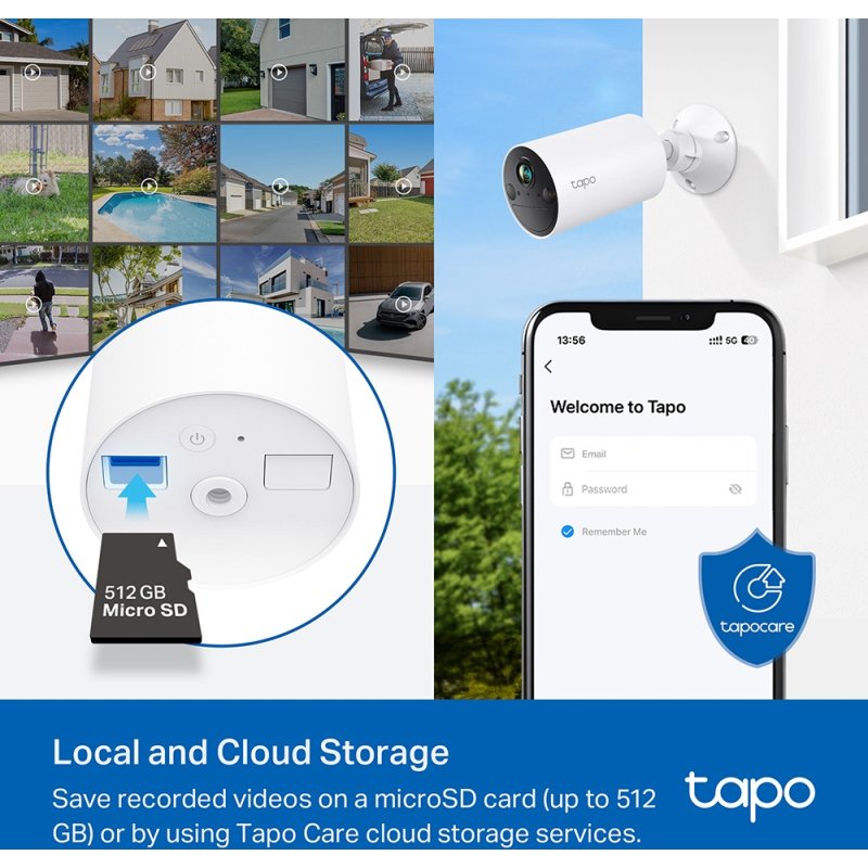 TP-Link Tapo C410 Balle (forme) Caméra de sécurité IP Extérieure 2304 x 1296 pixels Plafond/mur