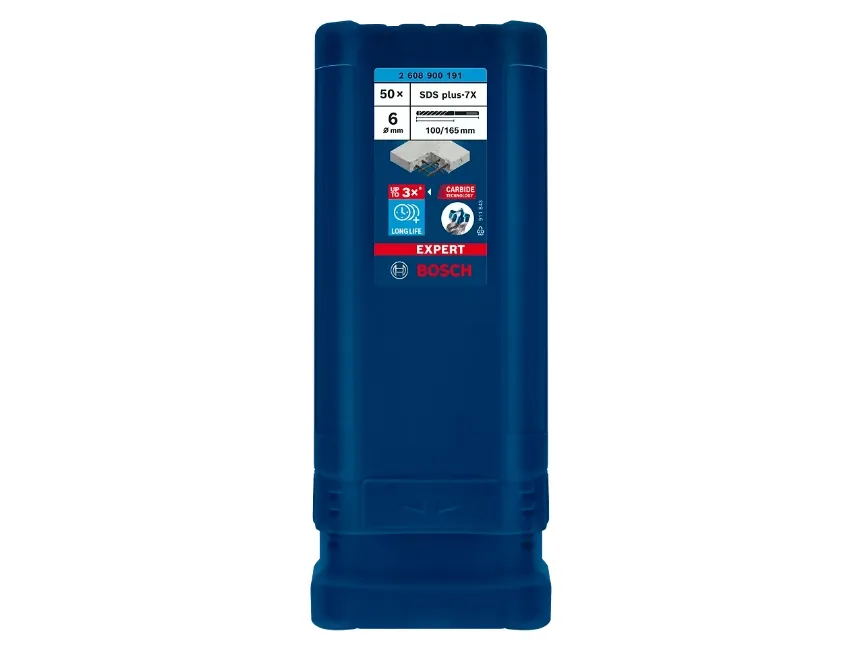 Bosch HAMMERBOR PLUS-7X 6X165MM 50 stk