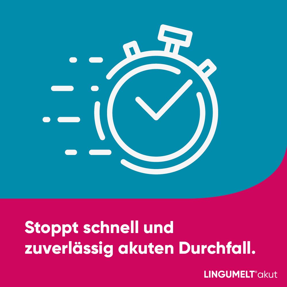 LINGUMELT akut Lyophilisate stoppt schnell akuten Durchfall