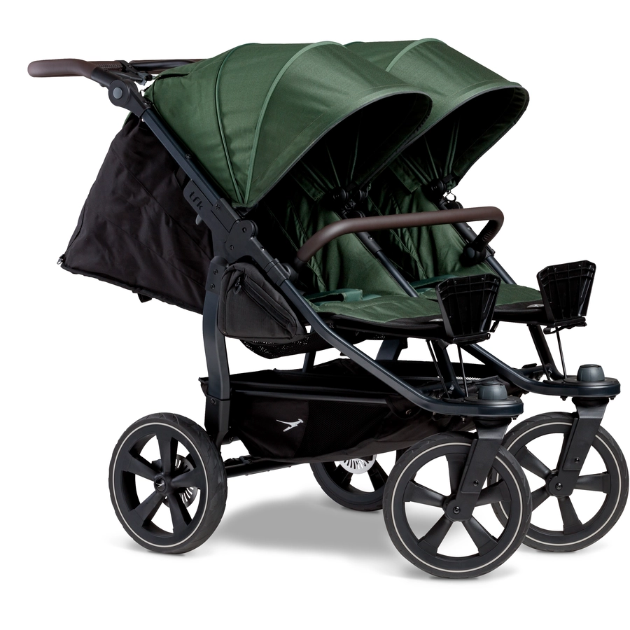 tfk Zwillingskinderwagen Duo 2 mit Luftkammer-Set Olive