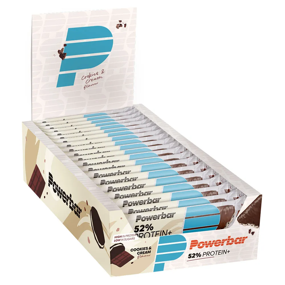Powerbar Plus 52% Proteinriegelbox Cookies&Cream 50g 20 einheiten