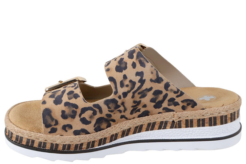 RIEKER LEOPARD SLENTERS I NUBUCK