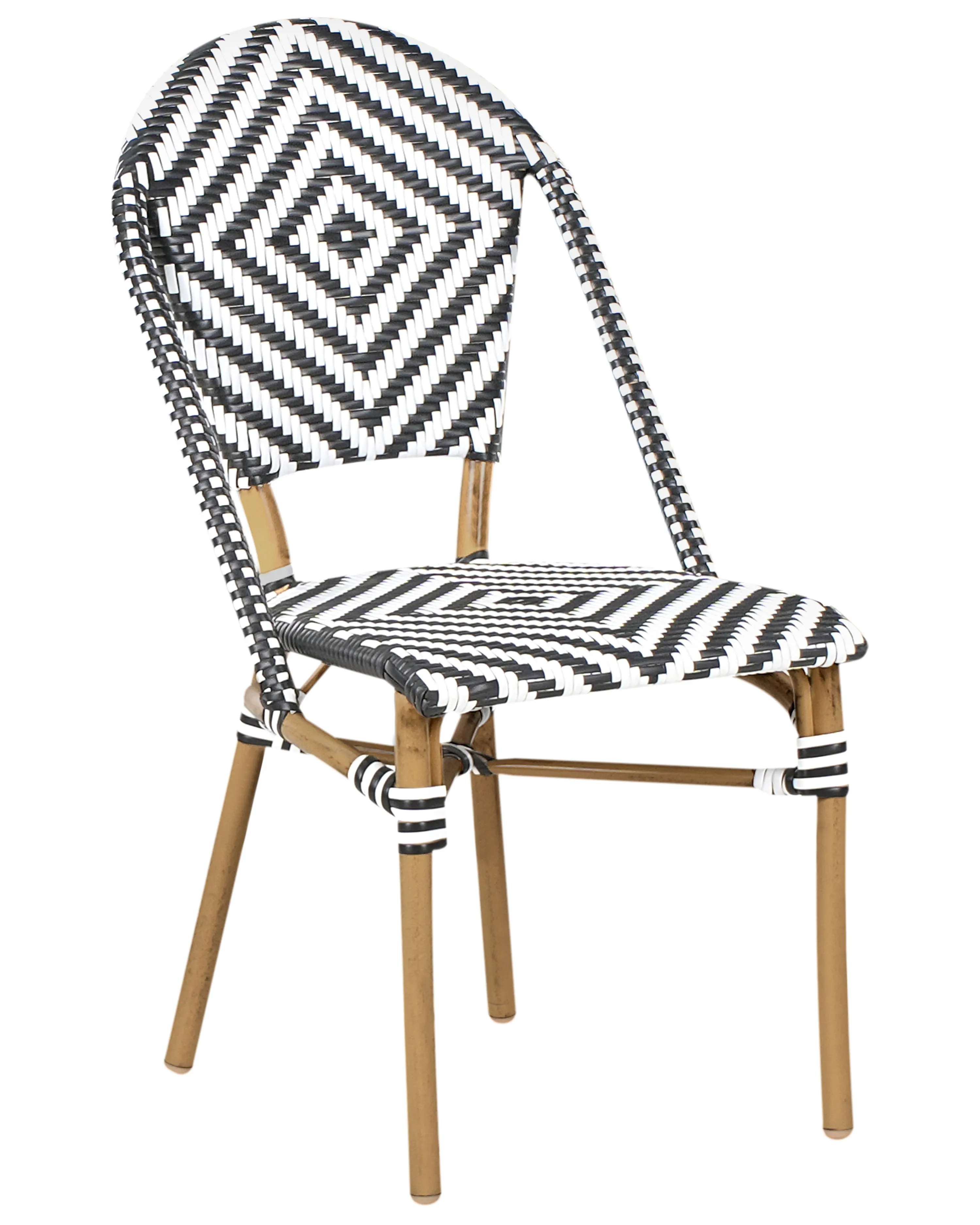 Set van 4 stoelen RIFREDDO Zwart/wit