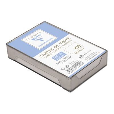 Clairefontaine - 100 Cartes de visite 82 x 128 mm - 220 g/m²