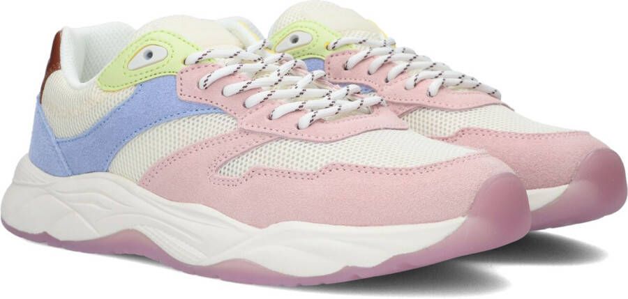 Scotch & Soda Celest 2.0 suède sneakers lichtroze multi