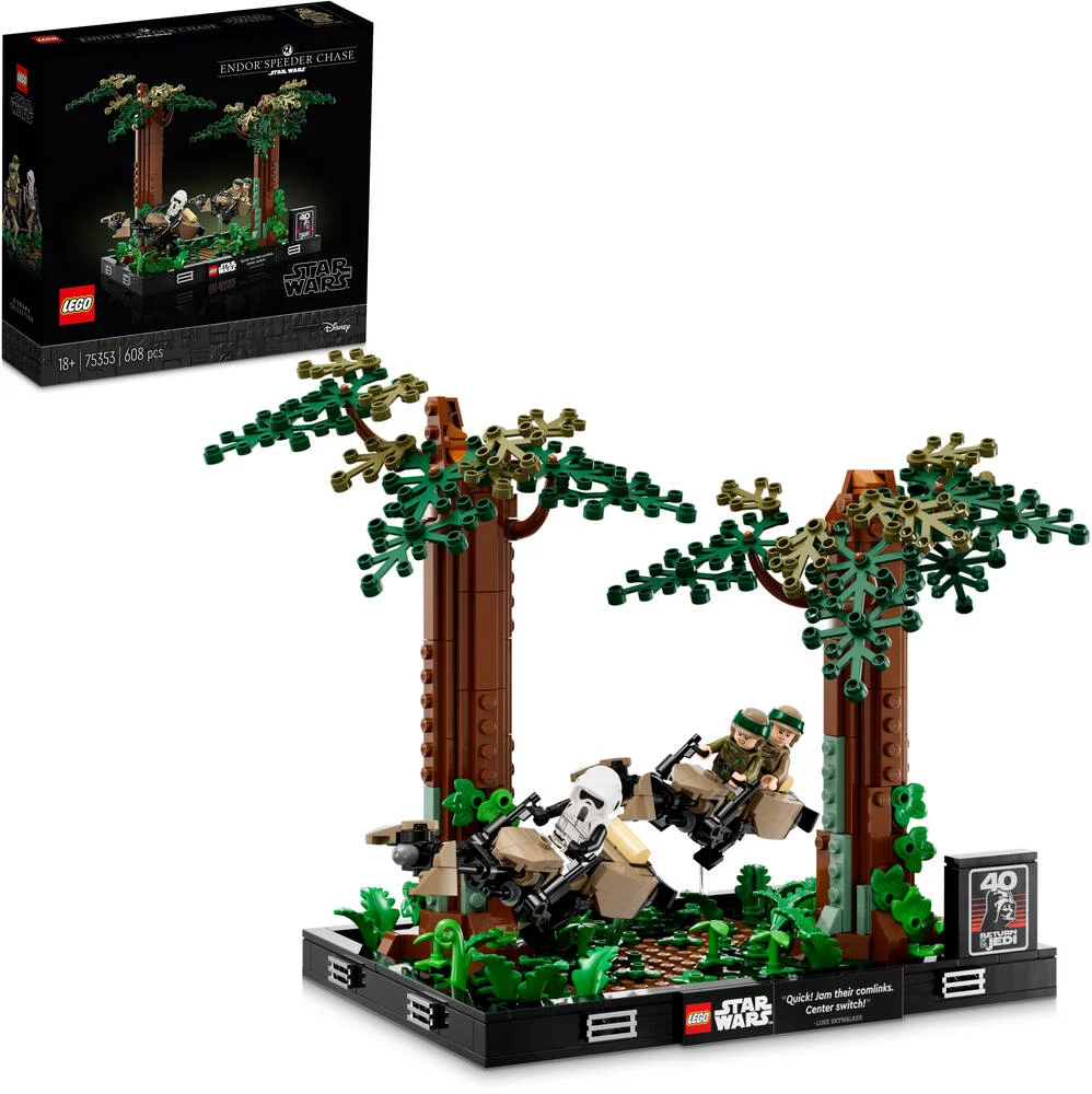 LEGO®STAR WARS™ 75353 - DIORAMA DE LA COURSE POURSUITE EN SPEEDER SUR ENDOR™