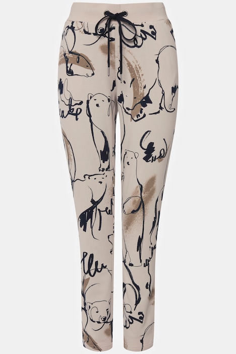 Joggpants, Sweat Hose, Eisbären, Elastikbund, seitliche Taschen