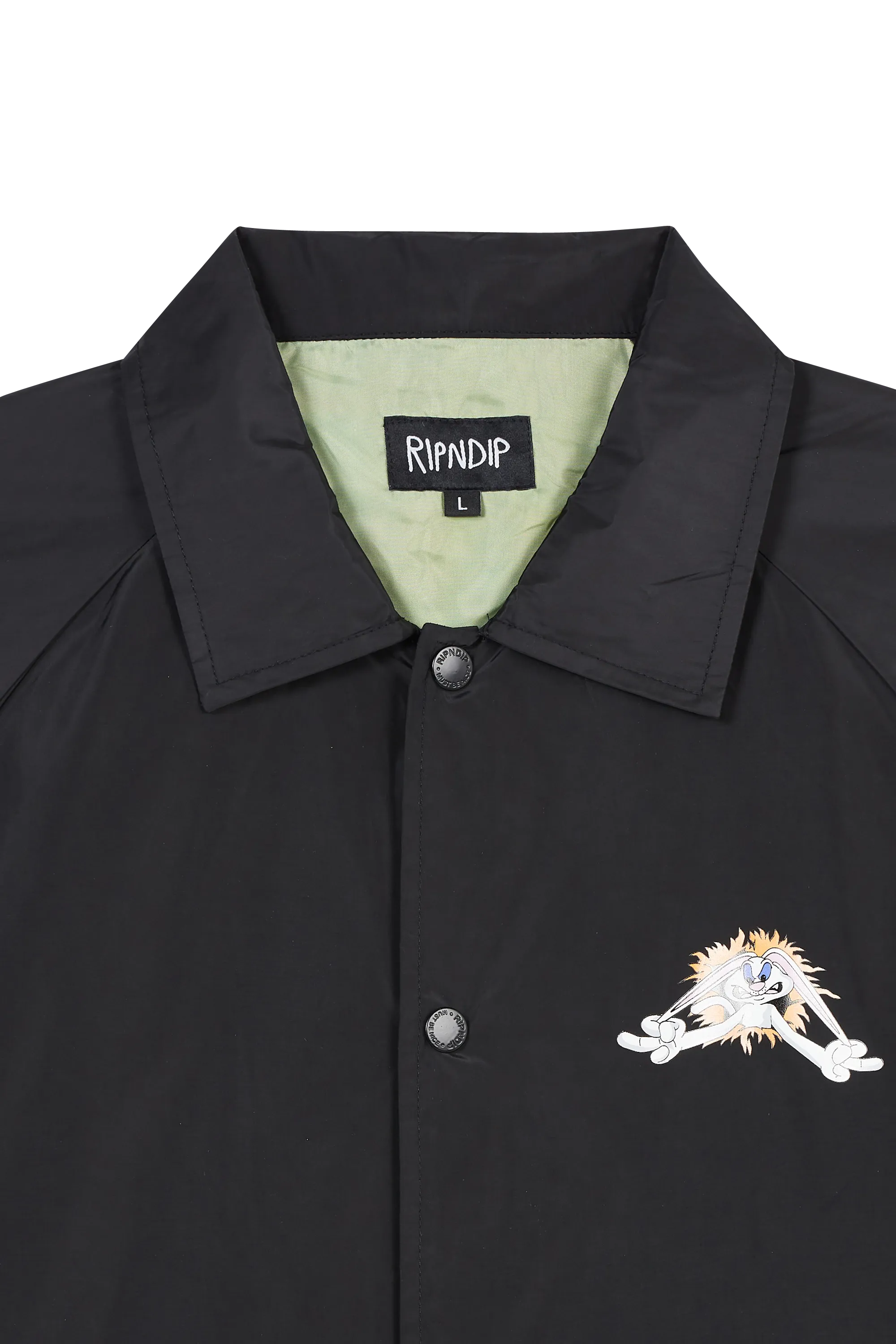 RIPNDIP Veste col classique regular fit sérigraphiée SILLY NERM Noir