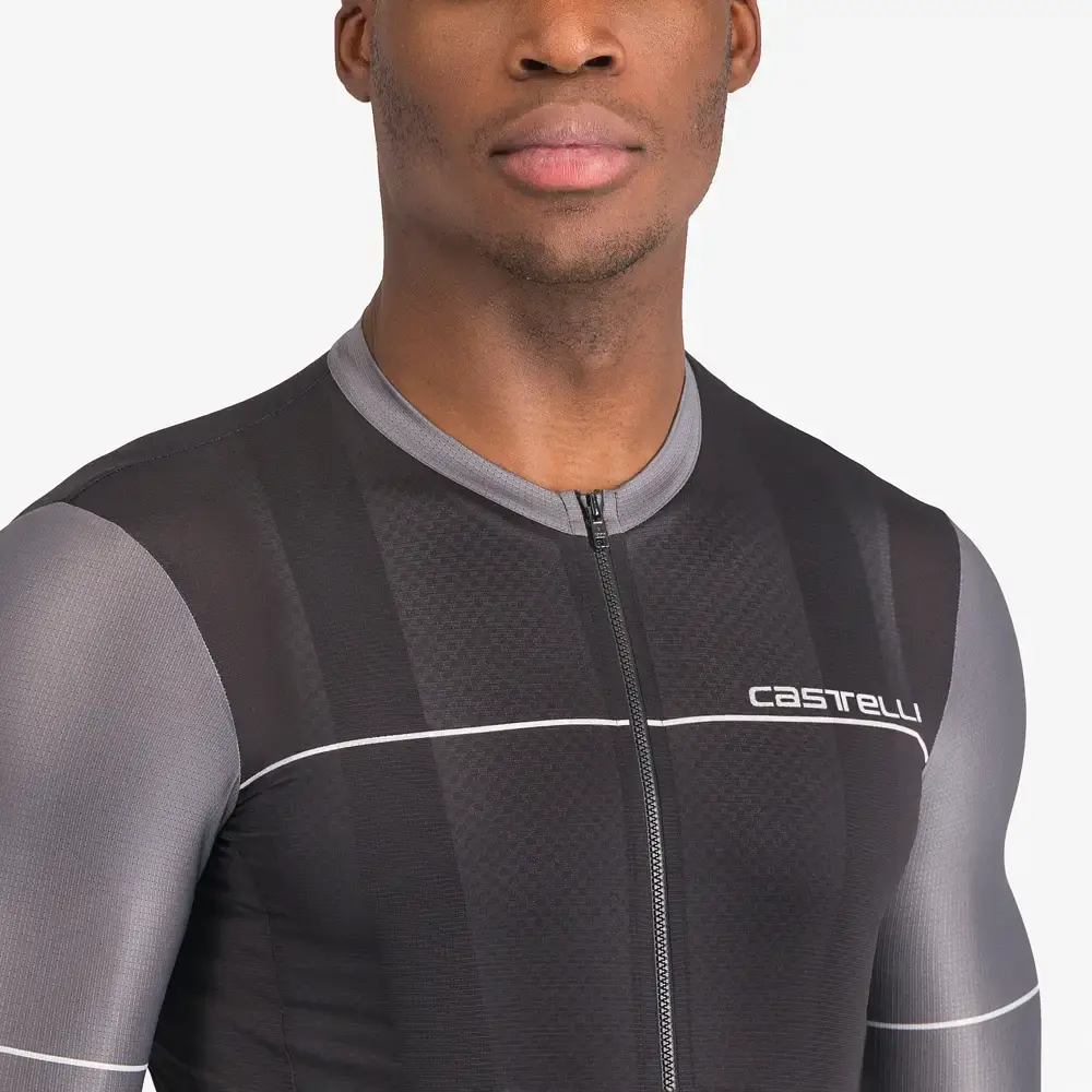 Castelli Unlimited 2 Fietsshirt Korte Mouwen Zwart/Grijs Heren
