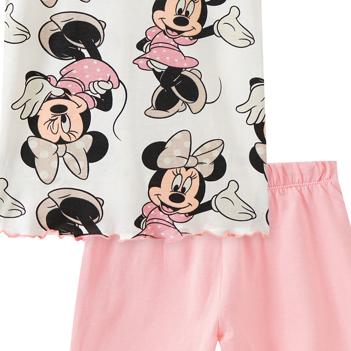 Topomini Minnie Maus Shorty mit Wellenbündchen creme / rosa / hellbeige