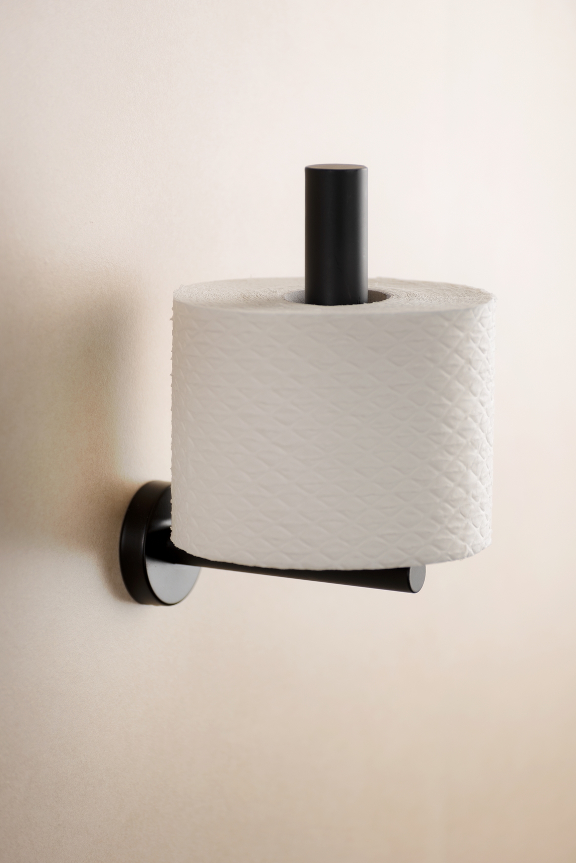 Wenko Bosio reserverolhouder RVS zwart mat