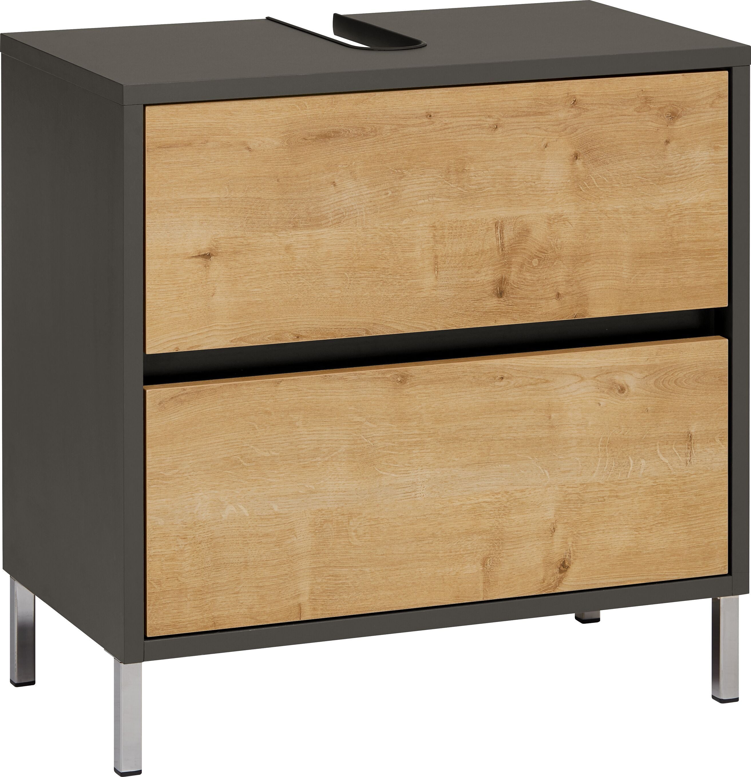 SIERRA Lavaboy - Anthrazit/Eiche / B: 60.0 cm x T: 35.0 cm x H: 60.0 cm