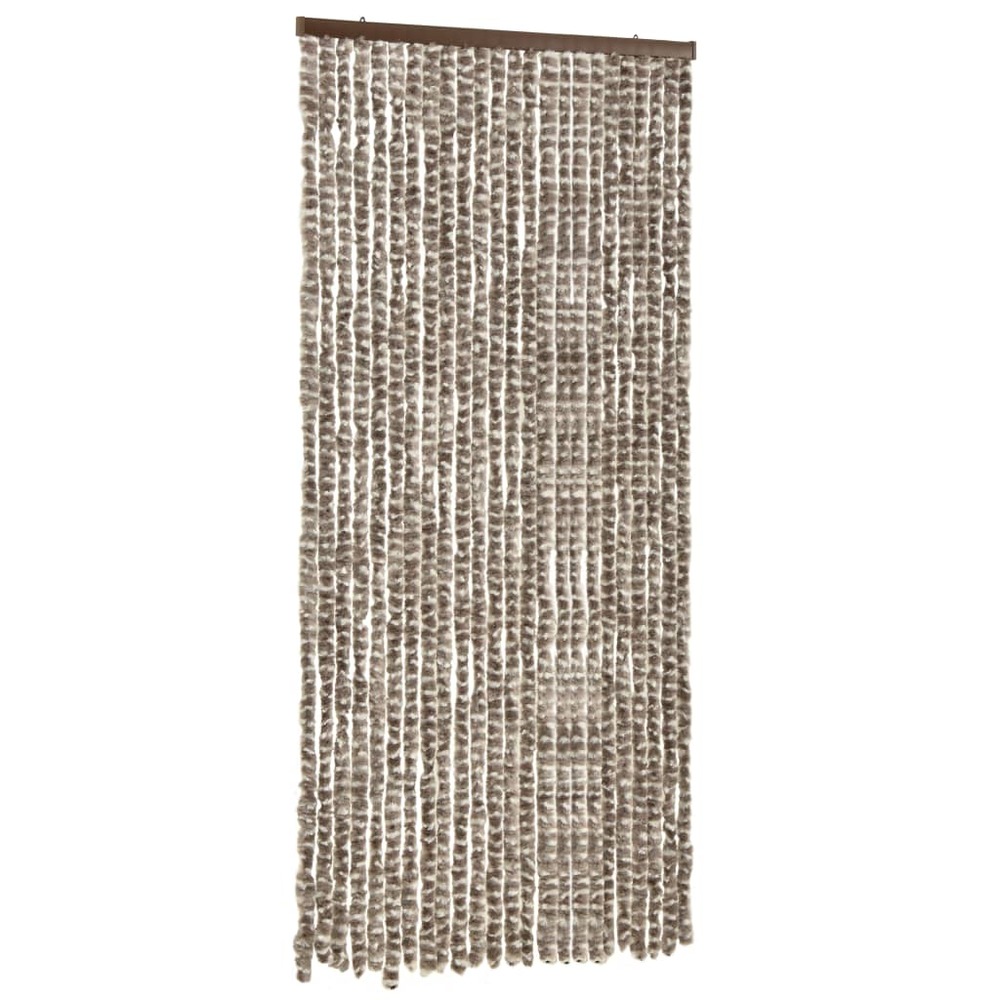 Moustiquaire taupe et blanc 100x220 cm chenille