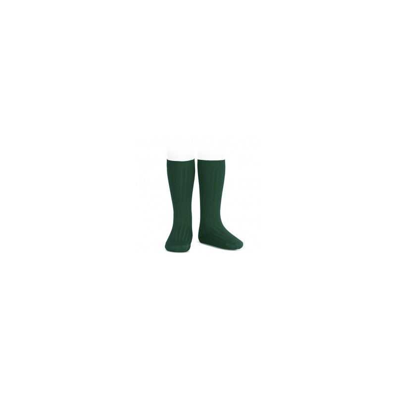 Condor Condor chaussettes hautes côtelées vert bouteille