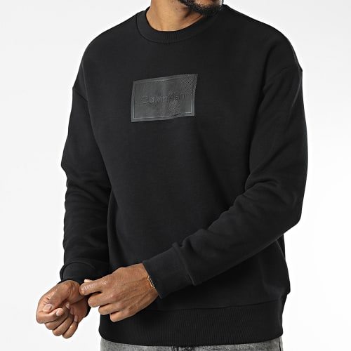 Sweat Crewneck Textured Logo Box 0083 Noir