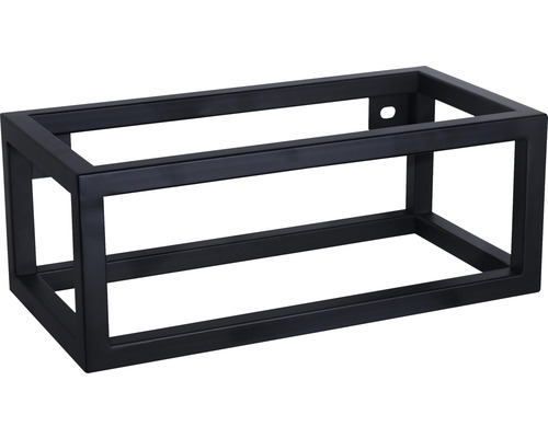 Verschil wastafelset HURA L 40 x 22 cm, betonnen wastafel met frame, koudwaterkraan en sifon in matzwart 38.006.09