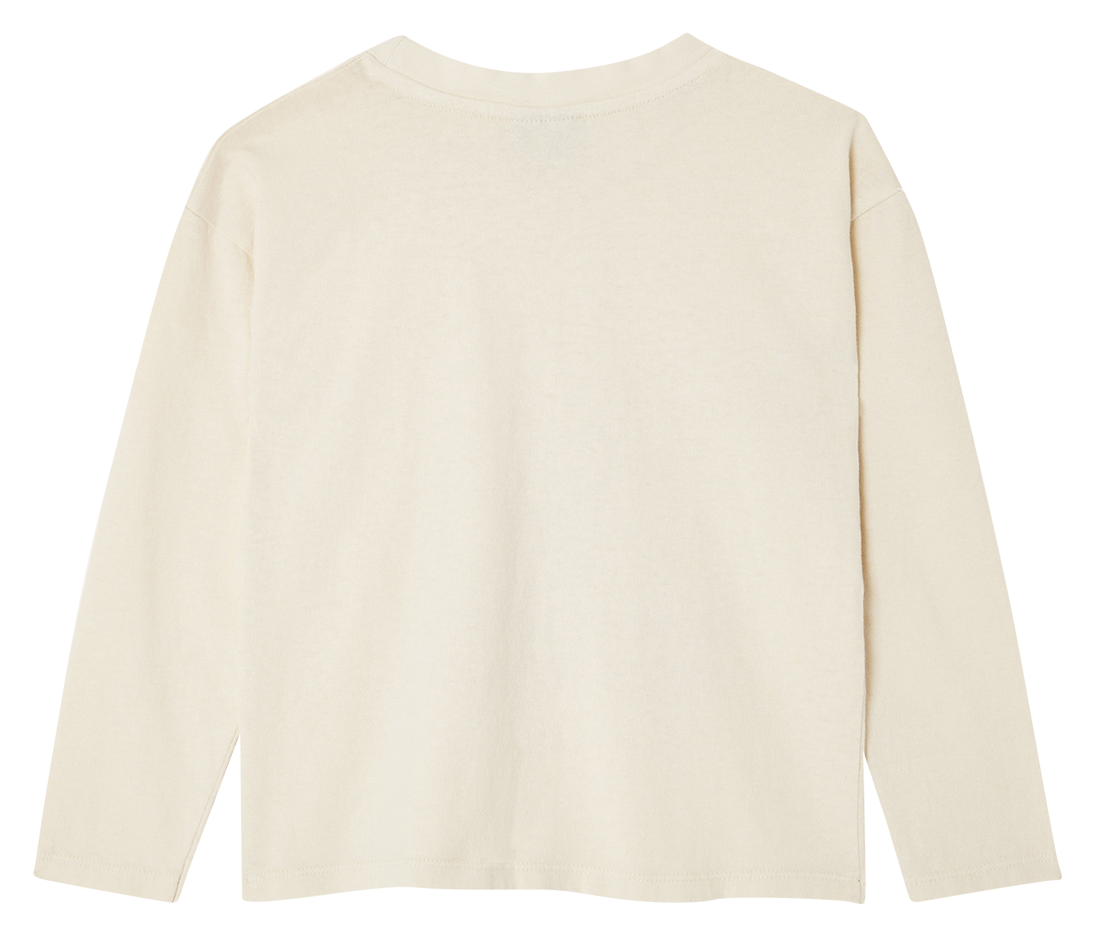 Tee-shirt col rond imprimé en coton| Blanc