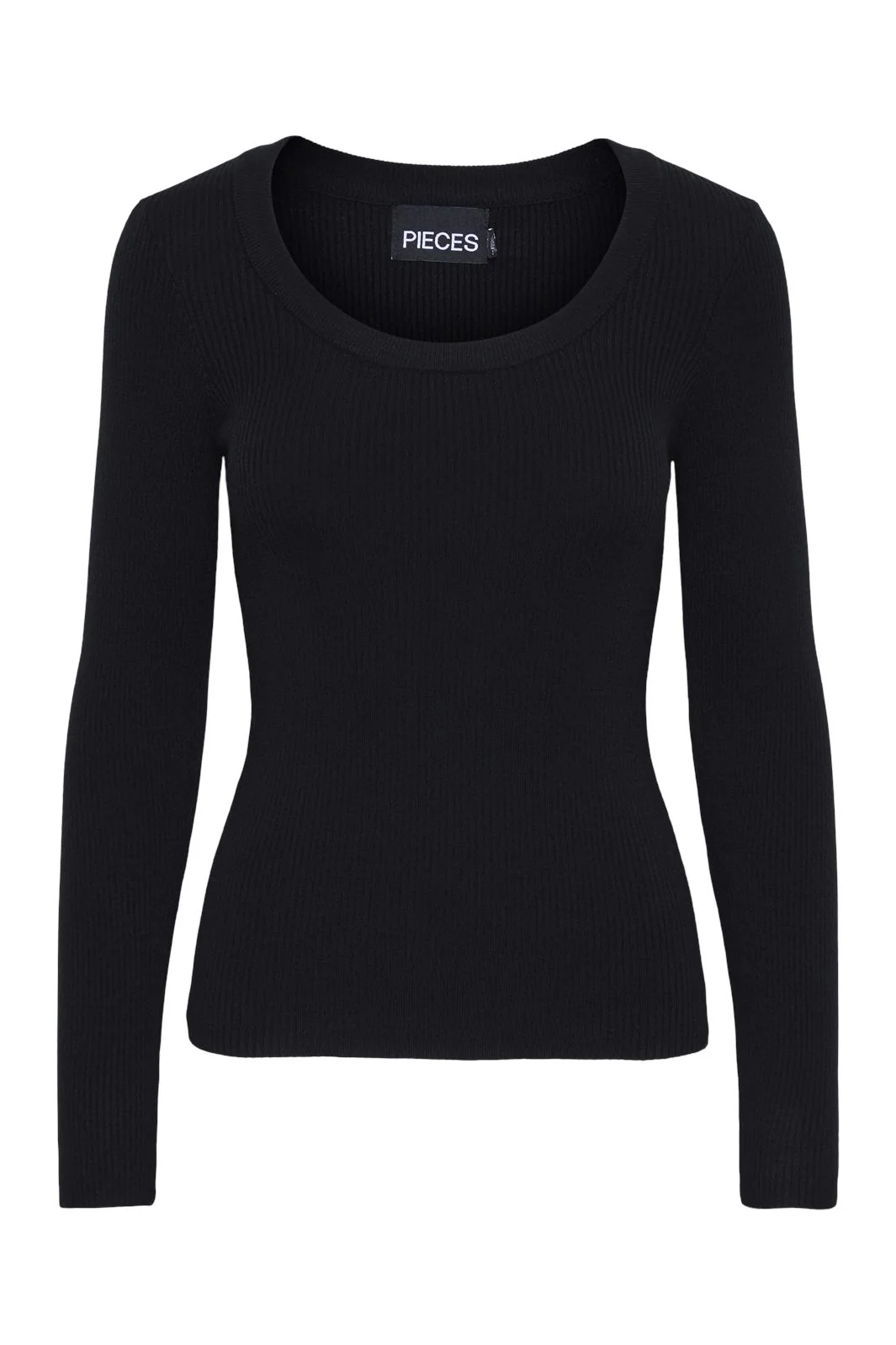 Pieces Pcmira Ls U-Neck Knit 4542915 black