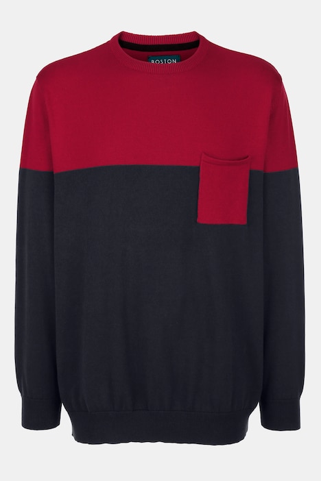 Boston Park Pullover, zweifarbig, Rundhals, bis 72/74