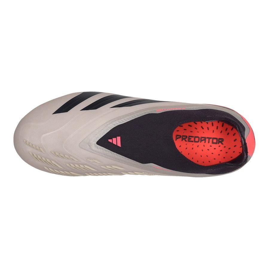 adidas Predator Elite Laceless FG Vivid Horizon - Argenté/Aurora Black/Gris Enfant