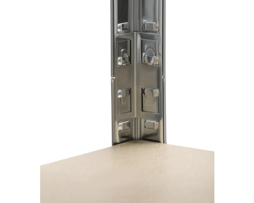 Robuuste stellingkast Schulte, verzinkt, 180x90x40 cm, 5 houten legborden, draagvermogen 875 kg