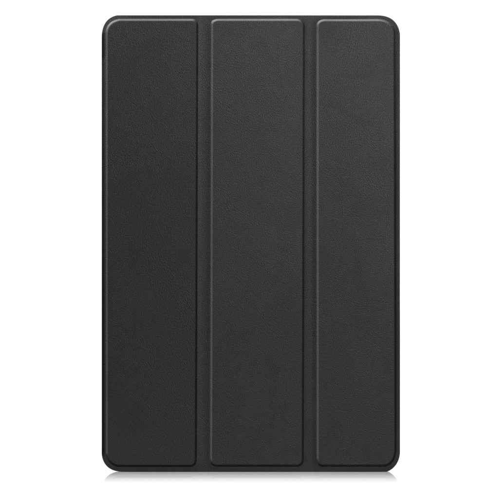 Samsung Galaxy Tab S10 FE  Plus Flipcase Hülle Ledertasche mit Aufstellfunktion Litchi Look   S-Pen Halterung - Schwarz