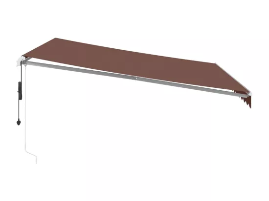Auvent rétractable automatique marron 400x300 cm