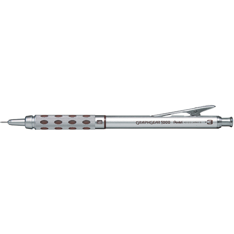 Pentel Druckbleistift Graphgear 1000, 0.3 mm, HB, silber