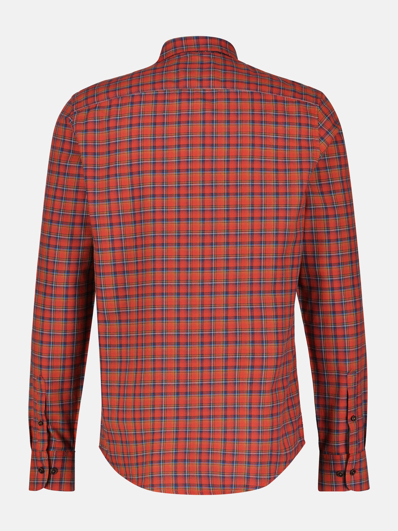 Langarmhemd , kariert, verdeckter Button-down-Kragen