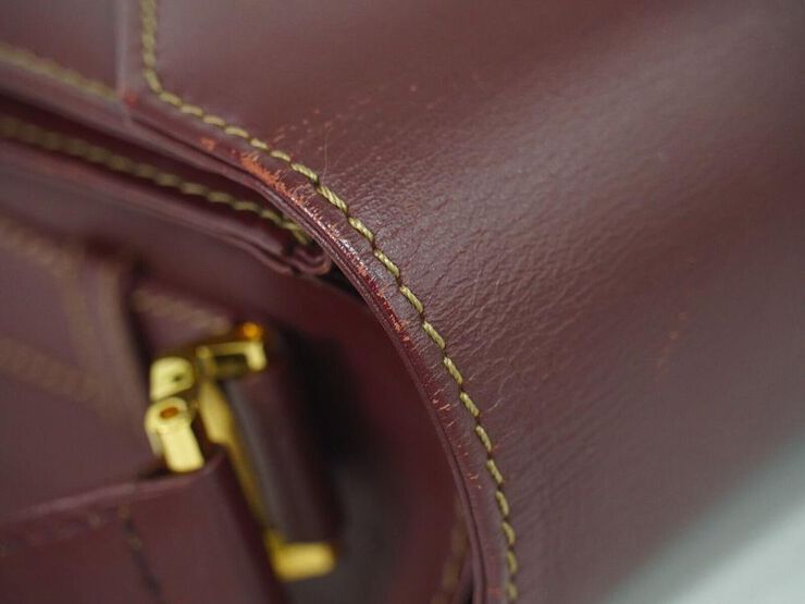 Cartier Vintage Cartier Shoulder Bag Burgundy