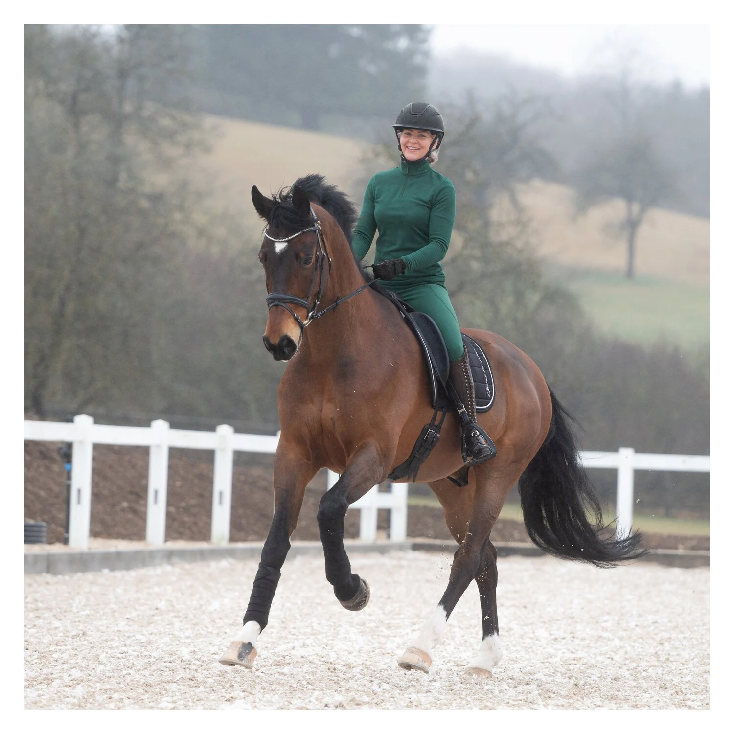 Cheval de Luxe Winter-Funktionsshirt - deep emerald