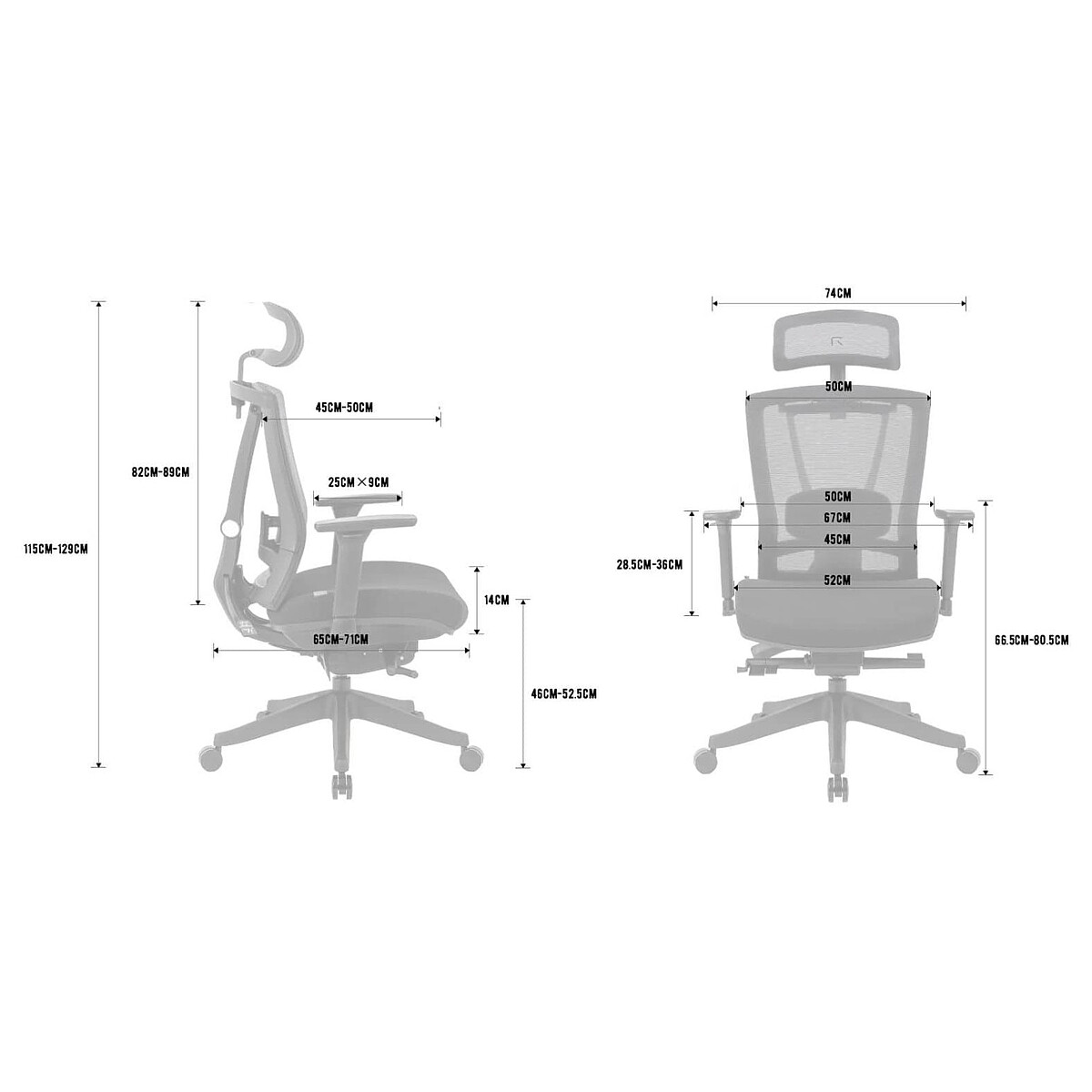 REKT Office-R (Blanc/Gris)