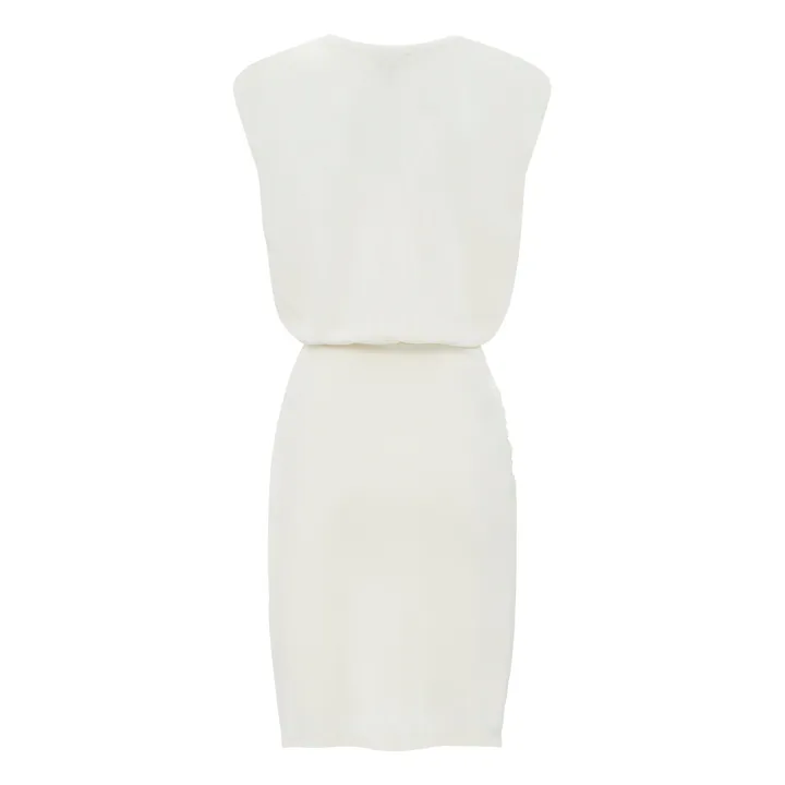 SMALLABLE BASICS Robe Drapée Femme Coton Bio | Blanc cassé